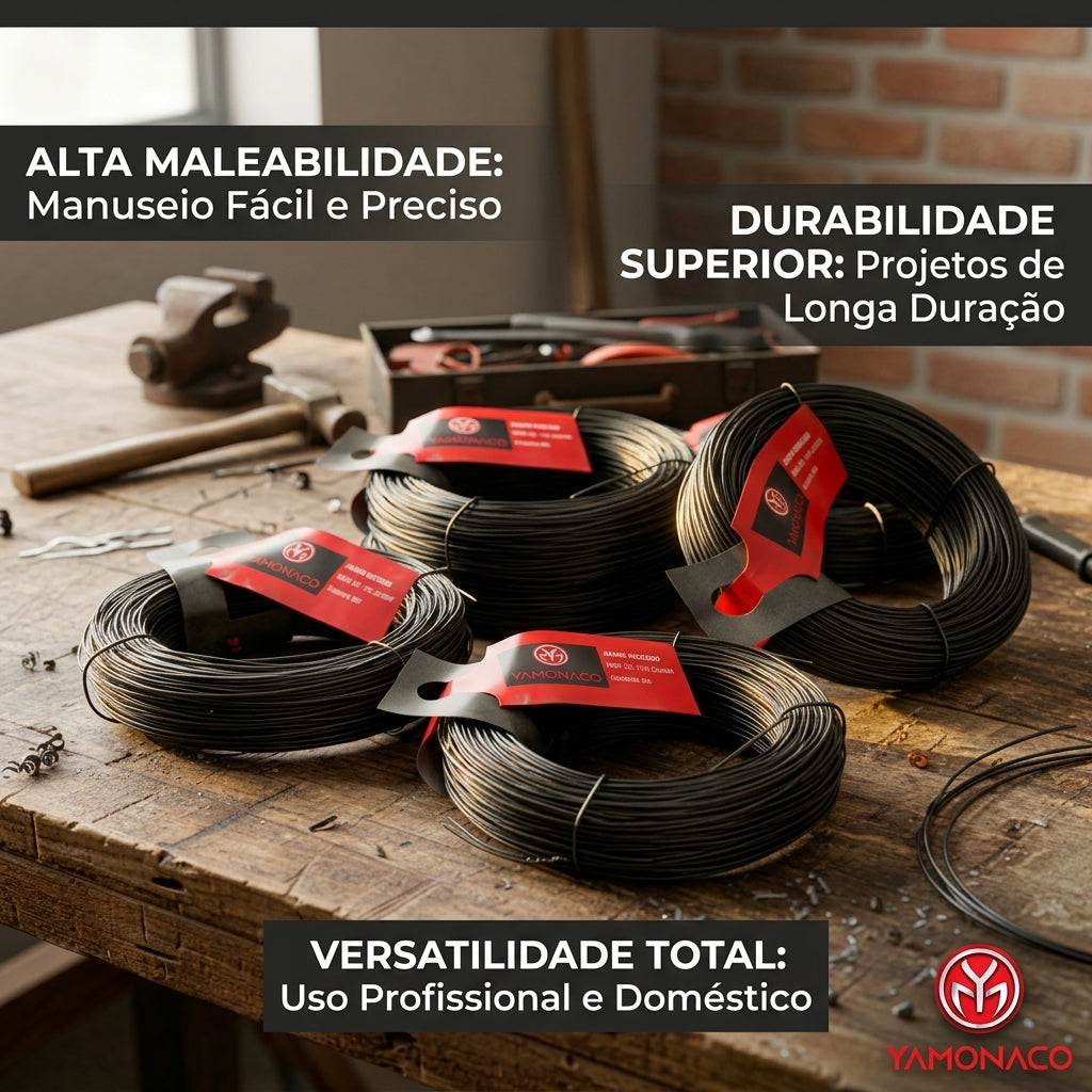 Arame Recozido Bwg 18 1,24mm - 5kg - Preto Preto