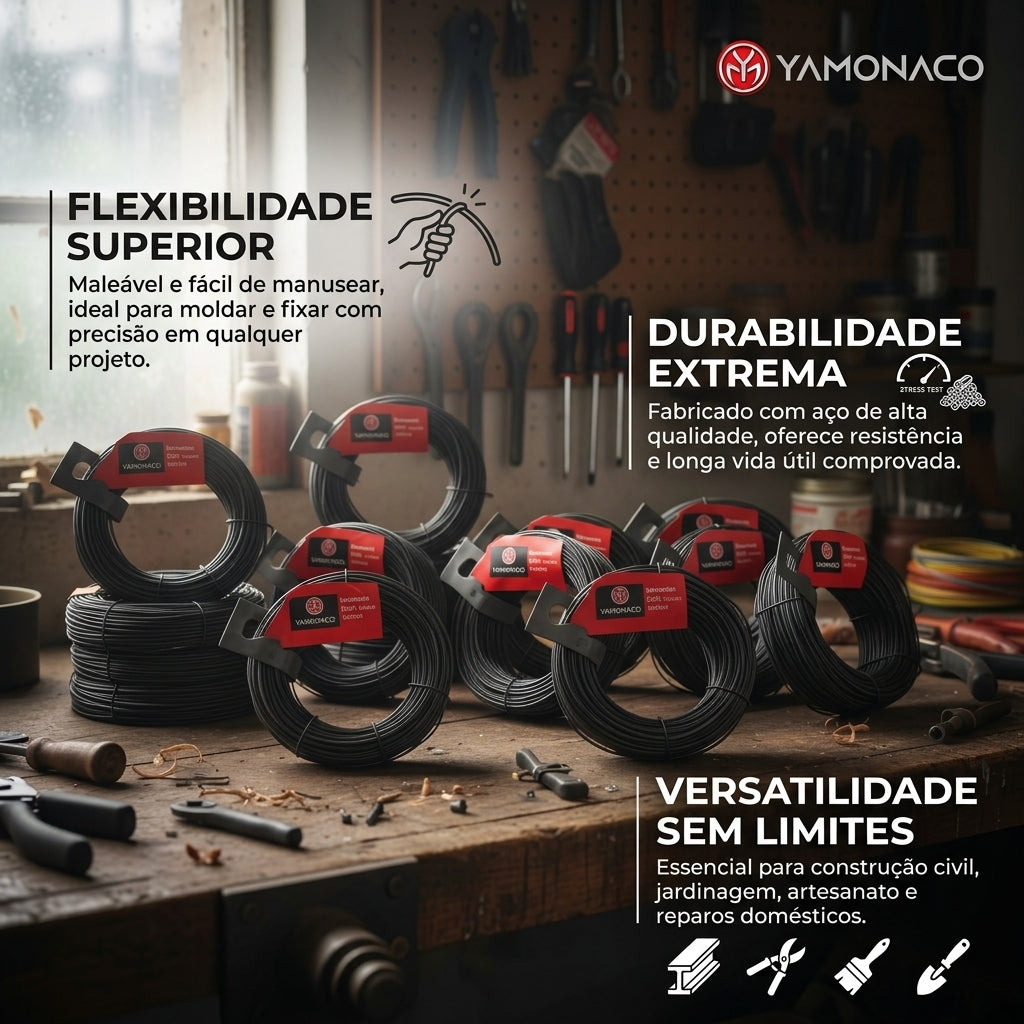 Arame Recozido Bwg 18 1,24mm - 20kg - Preto Preto