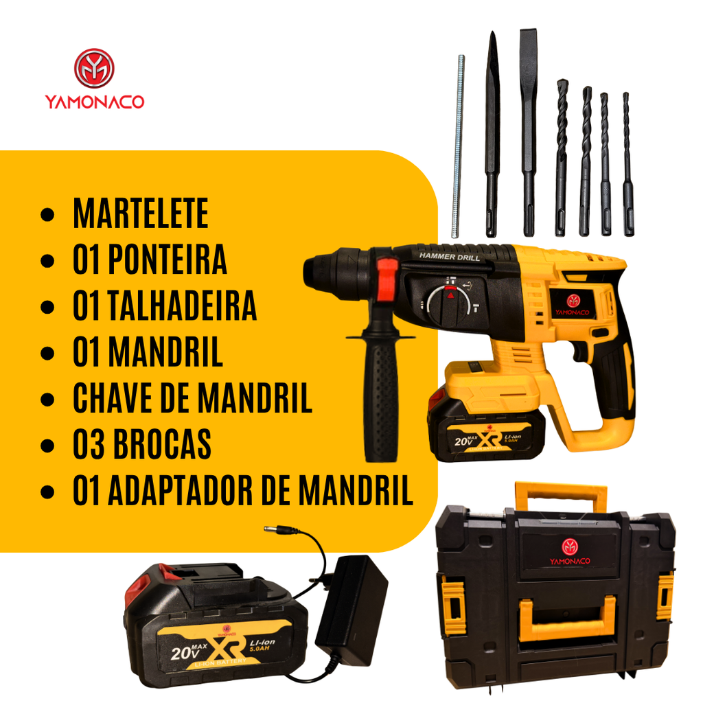 MARTELETE PERFURADOR ROMPEDOR A BATERIA