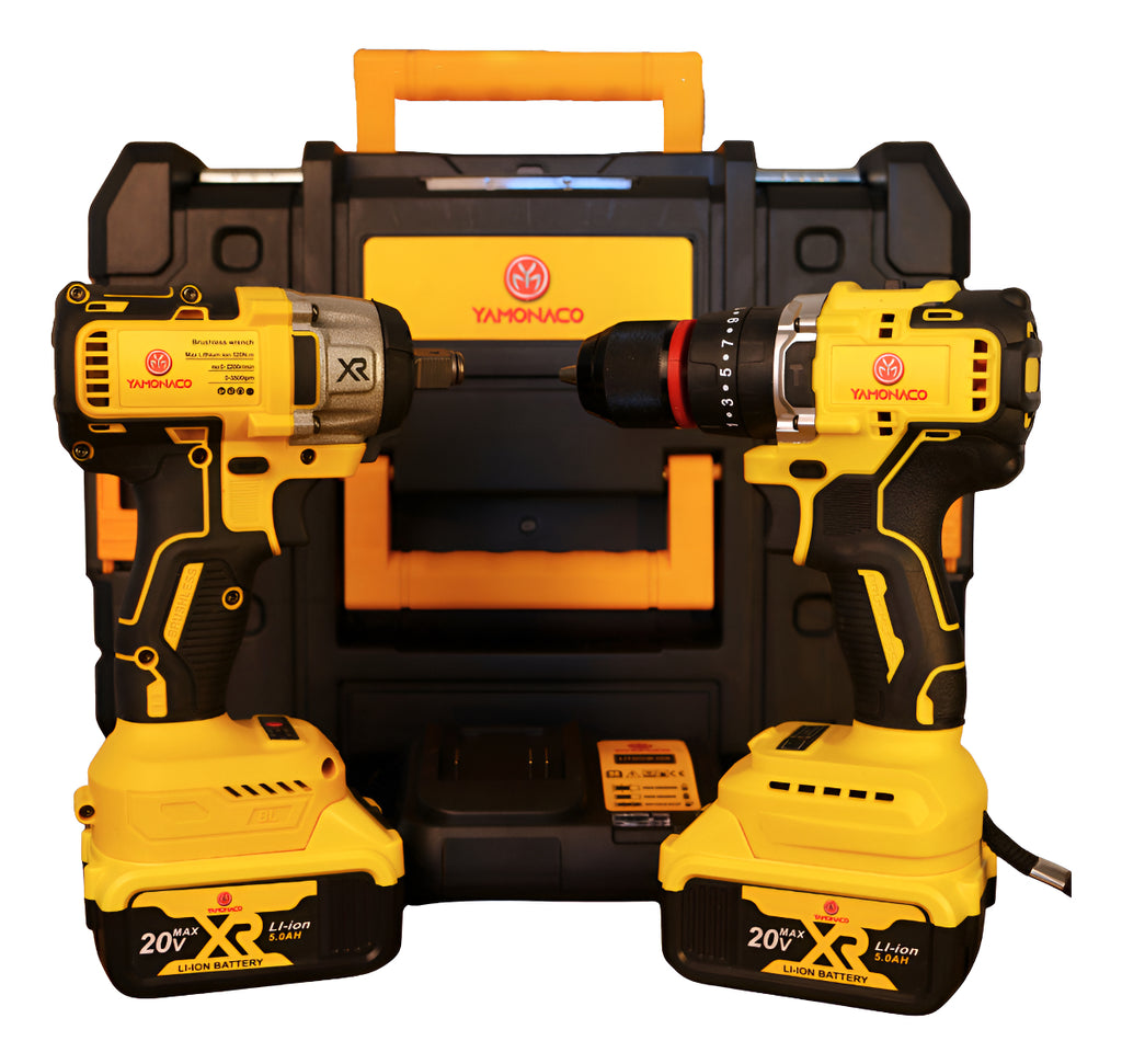 Chave De Impaco E Parafusadeira  Furadeira A Bateria 20v Amarelo 127/220v 60